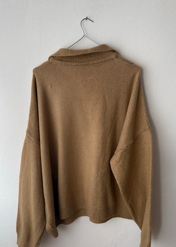 Bej Kadın Uzun Kollu Yün Kazak - Görsel 8