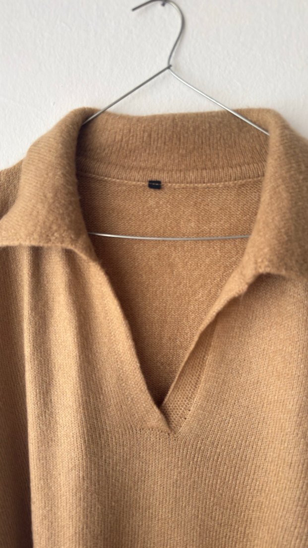 Bej Kadın Uzun Kollu Yün Kazak - Görsel 2