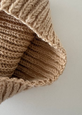 Bej Örgü Kadın Bere - Görsel 6