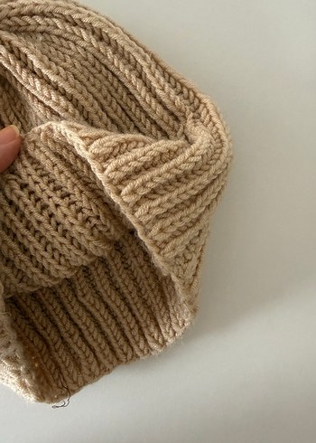 Bej Örgü Kadın Bere - Görsel 3