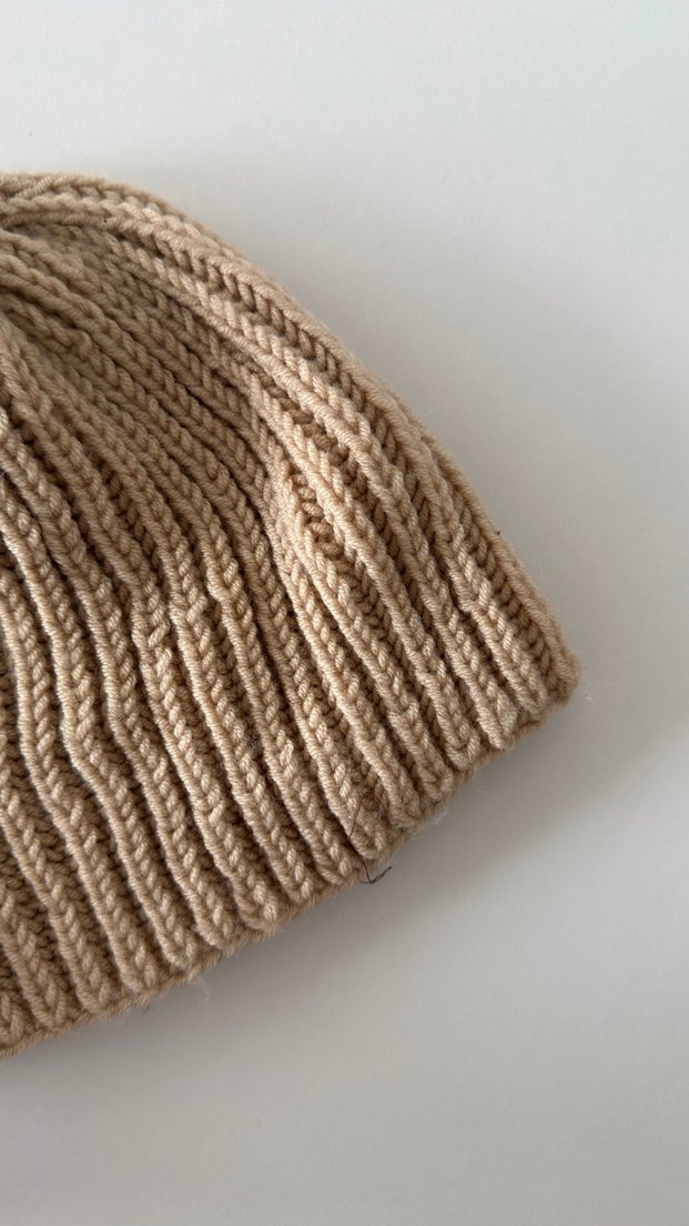 Bej Örgü Kadın Bere - Görsel 2