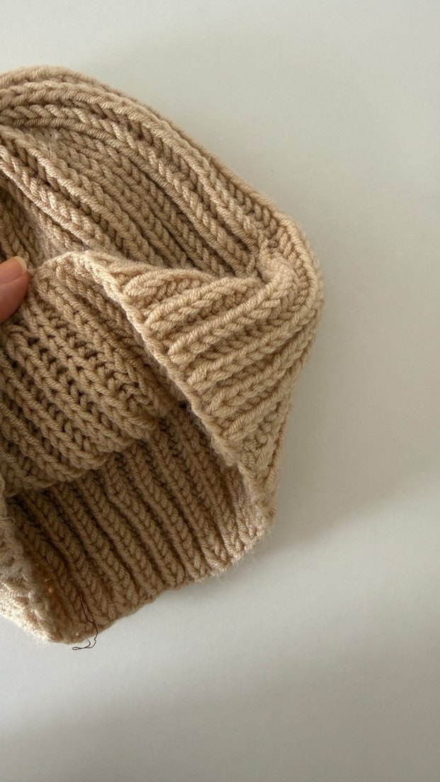 Bej Örgü Kadın Bere - Görsel 3