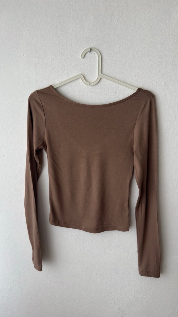 Uzun Kollu Basic Bluz - Görsel 2