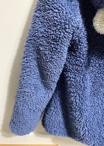 Erkek Çocuk Mavi Düğmeli Polar Mont - Görsel 7