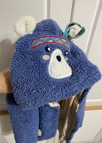 Erkek Çocuk Mavi Düğmeli Polar Mont - Görsel 3