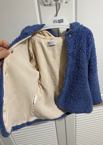 Erkek Çocuk Mavi Düğmeli Polar Mont - Görsel 4