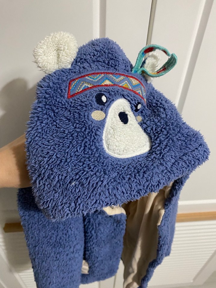 Erkek Çocuk Mavi Düğmeli Polar Mont - Görsel 3