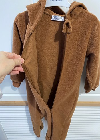 Kahverengi Erkek Bebek Peluş Tulum - Görsel 4