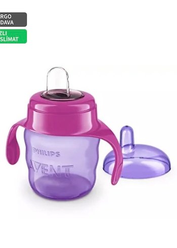 Philips Avent 200ml Pembe Silikon Uçlu Bardak - Görsel 5