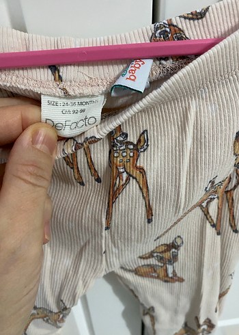 Defacto bambi desenli kısa Kollu Fırfırlı Takım - Görsel 8