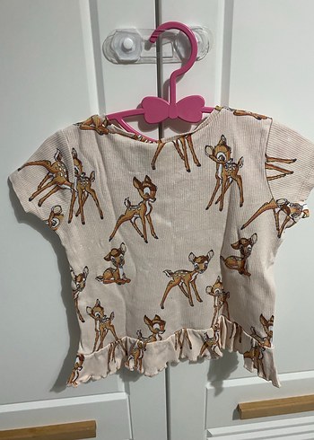 Defacto bambi desenli kısa Kollu Fırfırlı Takım - Görsel 5