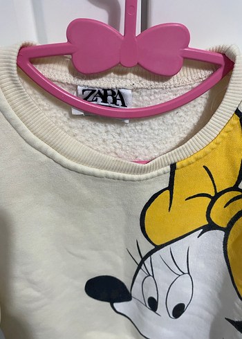 Kız Çocuk Beyaz Baskılı Sweatshirt - Görsel 3