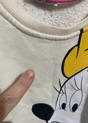 Kız Çocuk Beyaz Baskılı Sweatshirt - Görsel 6