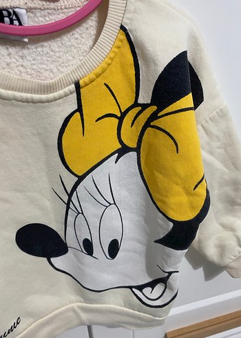 Kız Çocuk Beyaz Baskılı Sweatshirt - Görsel 2