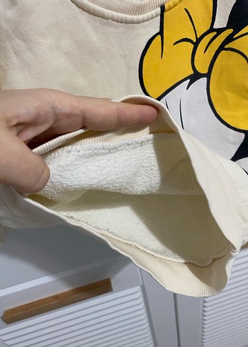 Kız Çocuk Beyaz Baskılı Sweatshirt - Görsel 5