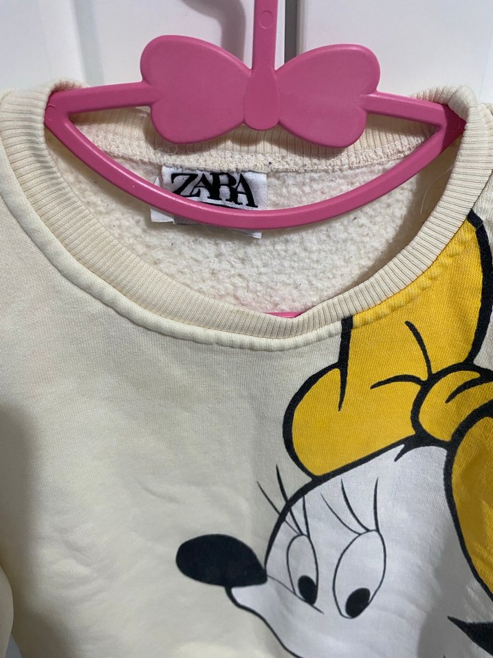 Kız Çocuk Beyaz Baskılı Sweatshirt - Görsel 3