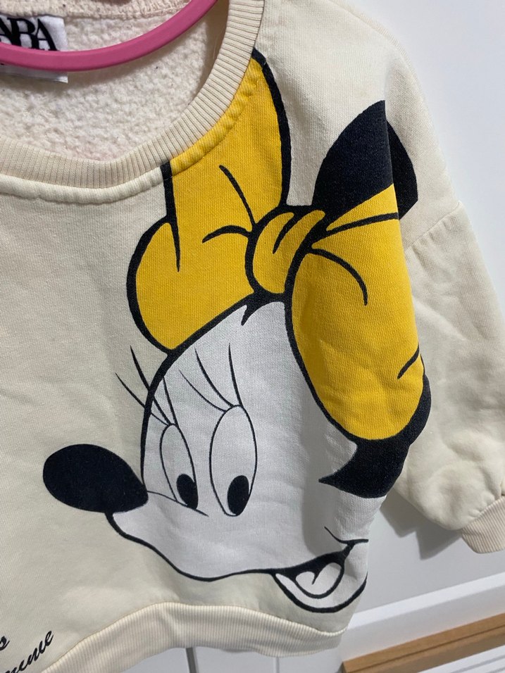 Kız Çocuk Beyaz Baskılı Sweatshirt - Görsel 2