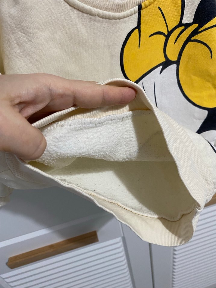 Kız Çocuk Beyaz Baskılı Sweatshirt - Görsel 5