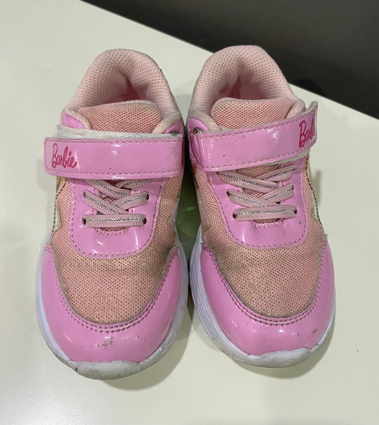 Kız Çocuk Pembe Bağcıklı barbie Sneaker - Görsel 5