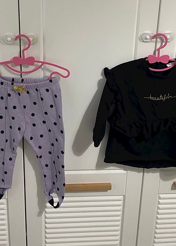 Kız Bebek Fırfırlı Uzun Kollu Takım - Görsel 2