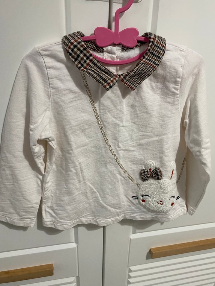 Nakışlı Triko şort Kız Takımı - Görsel 5