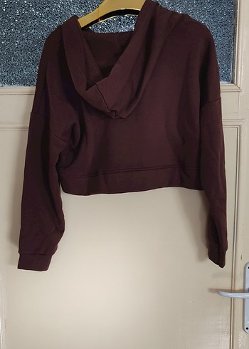 38 Beden Bordo Fermuarlı Kadın Sweatshirt