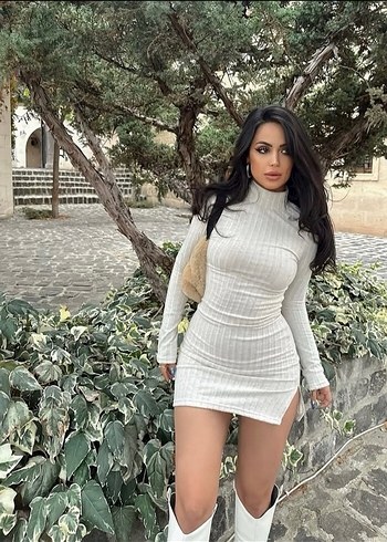 Uzun Kollu Yüksek Yaka Fitilli Mini Elbise
