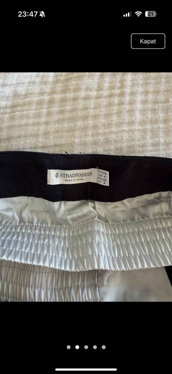 Gri Bol Kesim Kadın Denim Pantolon - Görsel 2