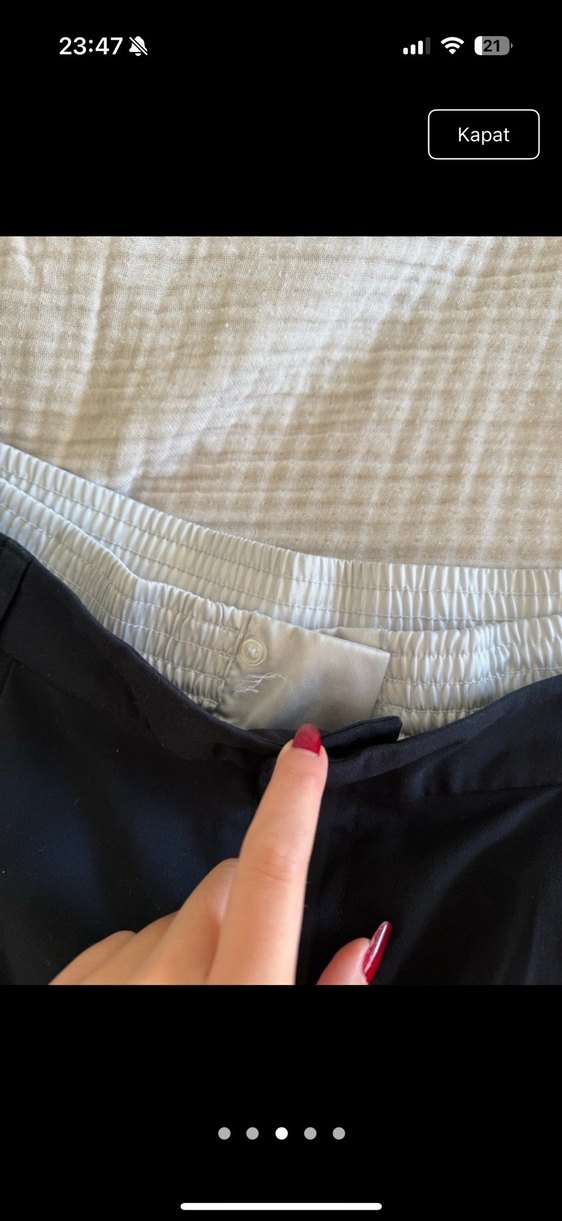 Gri Bol Kesim Kadın Denim Pantolon - Görsel 3