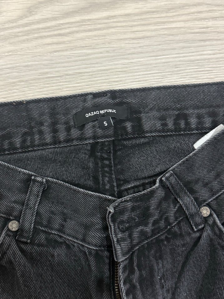 Siyah Loose Fit Midi Kot Pantolon - Görsel 2