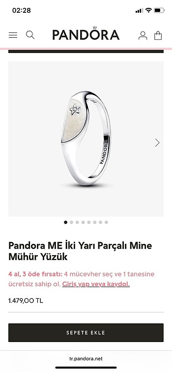 Beden Pandora Yıldız yüzük