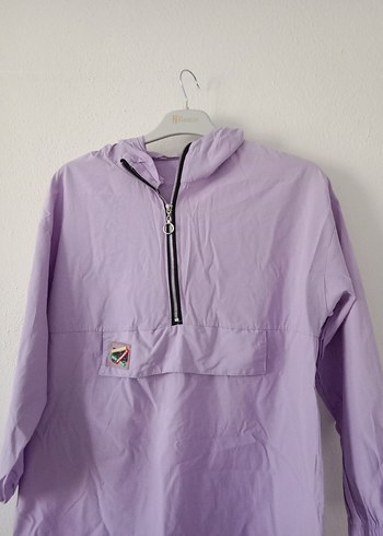 Mor Midi Kadın Yağmurluk Fermuarlı - Görsel 2