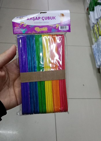 Renkli Ahşap Çubuk Seti - Görsel 2
