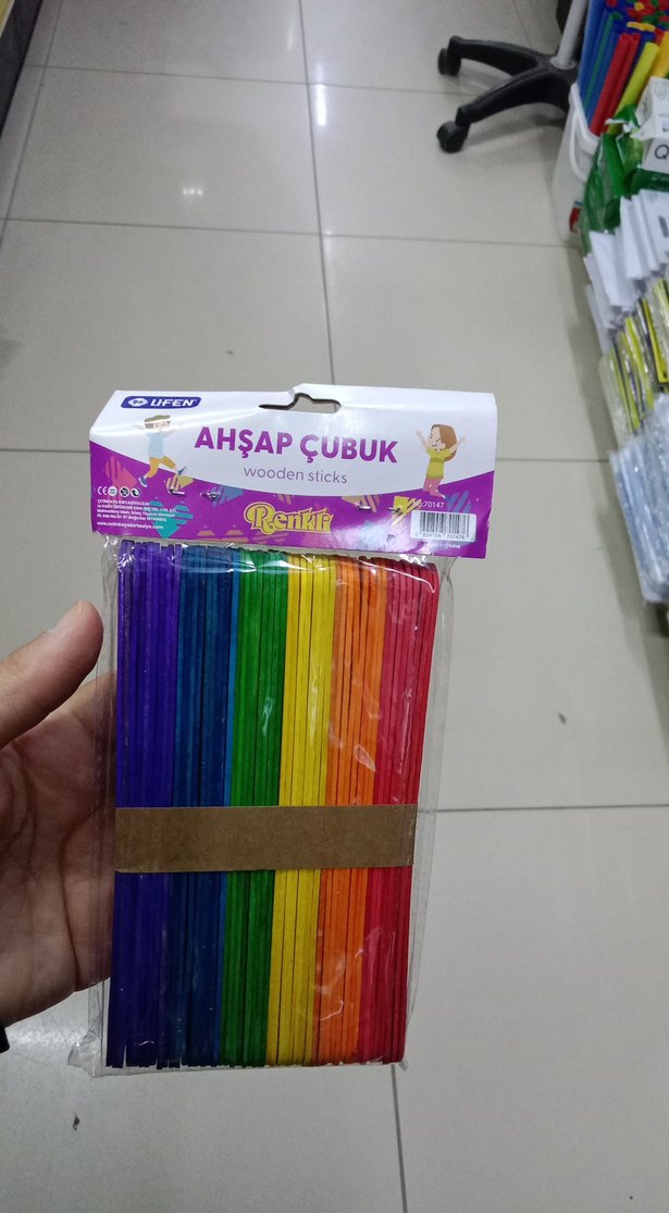 Renkli Ahşap Çubuk Seti - Görsel 4