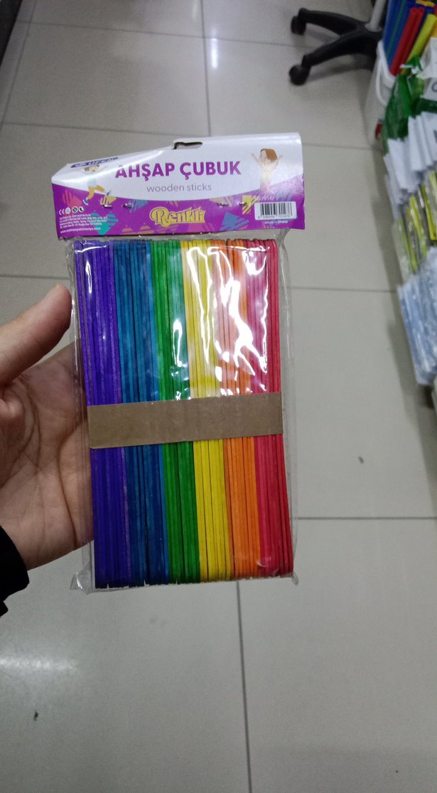 Renkli Ahşap Çubuk Seti - Görsel 2