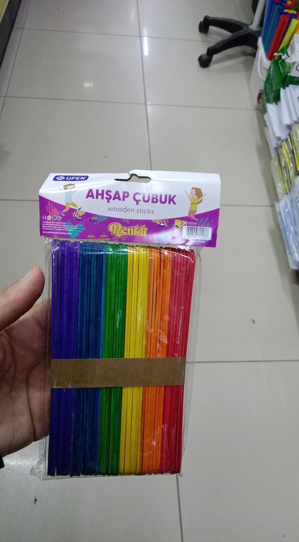 Renkli Ahşap Çubuk Seti - Görsel 5