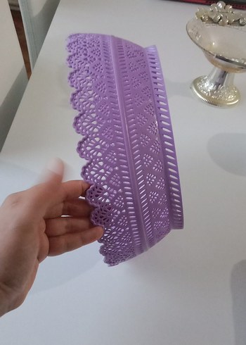 Mor Bohem Tarzı Delikli Dekoratif Tabak - Görsel 9