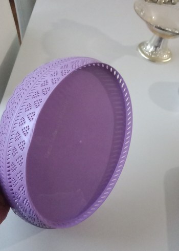 Mor Bohem Tarzı Delikli Dekoratif Tabak - Görsel 6