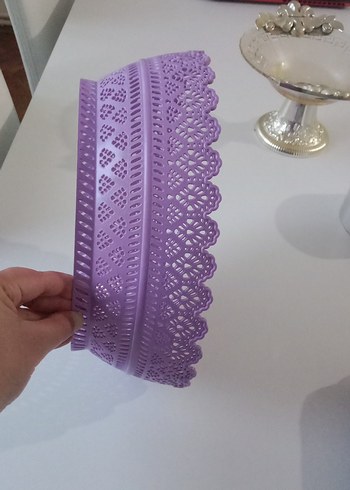 Mor Bohem Tarzı Delikli Dekoratif Tabak - Görsel 17