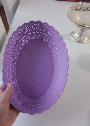 Mor Bohem Tarzı Delikli Dekoratif Tabak - Görsel 13