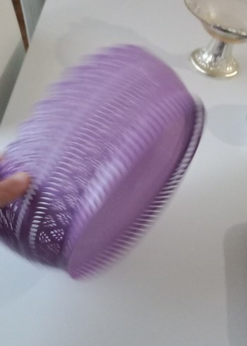 Mor Bohem Tarzı Delikli Dekoratif Tabak - Görsel 7