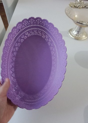 Mor Bohem Tarzı Delikli Dekoratif Tabak - Görsel 14