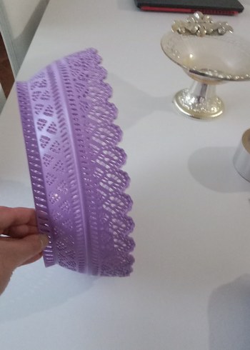 Mor Bohem Tarzı Delikli Dekoratif Tabak - Görsel 15