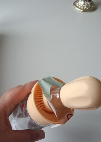 Bej Bebek Biberonu Silikon Uçlu - Görsel 6