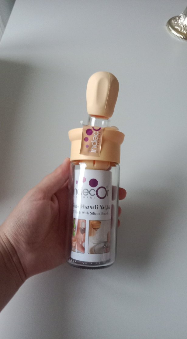 Bej Bebek Biberonu Silikon Uçlu - Görsel 2