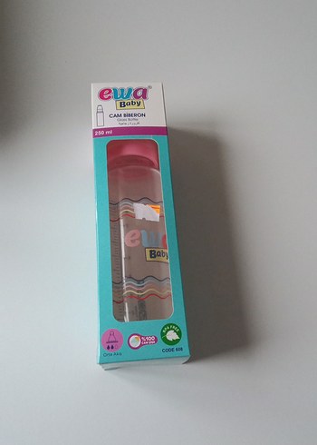 Ewa Baby Pembe Cam Biberon 250 ml - Görsel 2