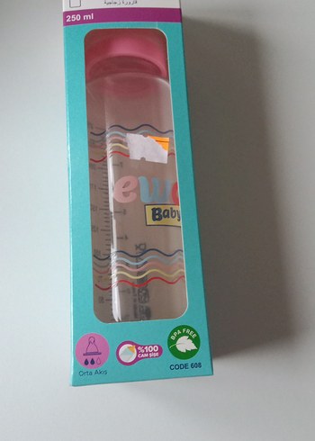 Ewa Baby Pembe Cam Biberon 250 ml - Görsel 5