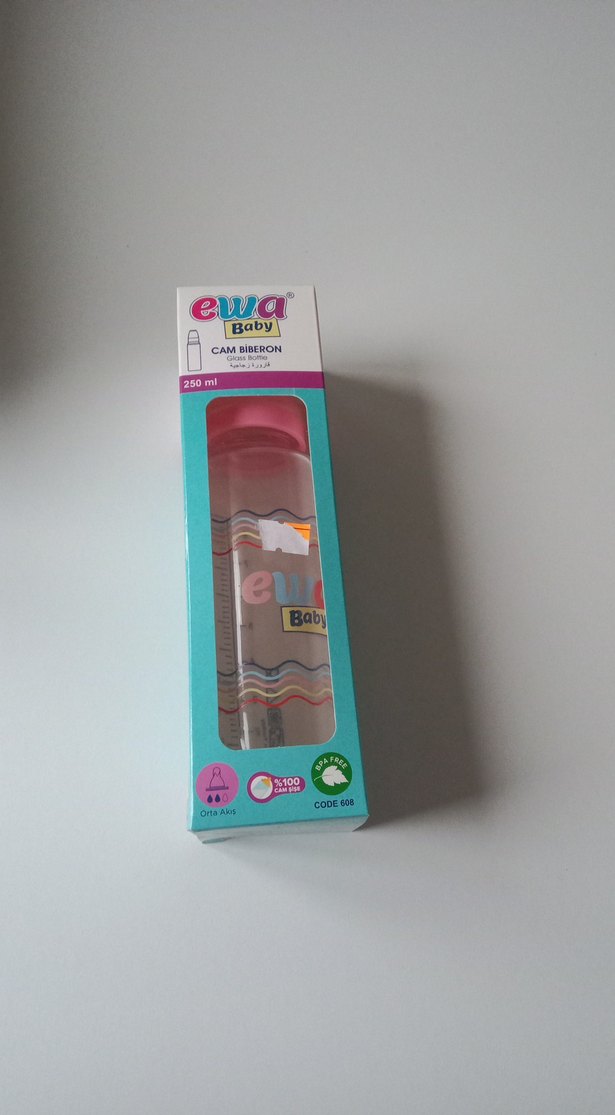 Ewa Baby Pembe Cam Biberon 250 ml - Görsel 2