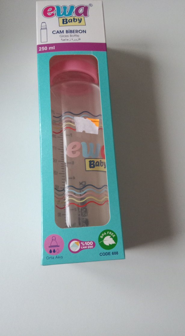 Ewa Baby Pembe Cam Biberon 250 ml - Görsel 5