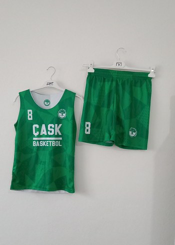 Yeşil Erkek Basketbol Atlet ve Şort Takımı - Görsel 2
